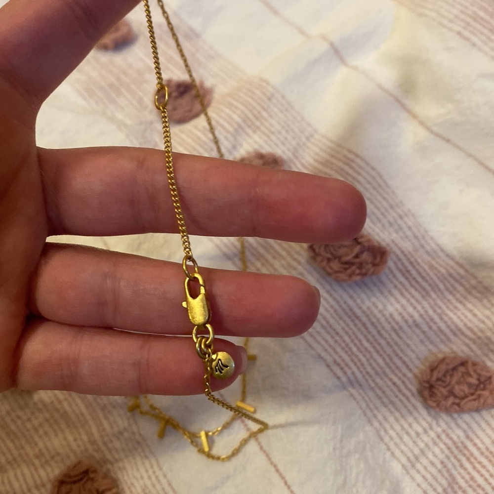 Madewell Gold Brass Adjustable Layering Necklace - Picture 3 of 3